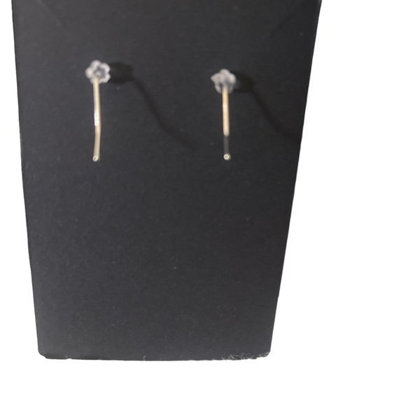 Handcrafted Green Peace Sign Pierced Earrings - Picture 3 of 8